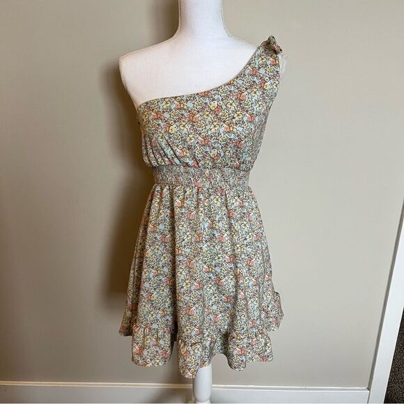 Altar’d State Ditsy Floral One Shoulder Dress - Picture 1 of 12